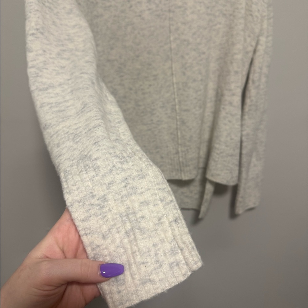 Athleta Transit Pullover Wool Sweater Turtleneck Heather Gray - Picture 6 of 8